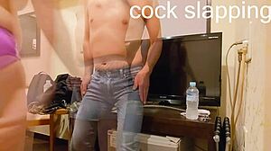 Ol punches m man's penis through jeans, causing bleeding