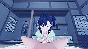 Pov nighttime sex with hikage miyauchi in anime style