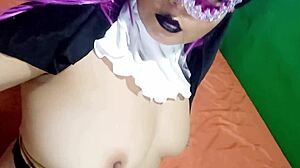 as a nun, i seduce the priest with my big ass in lingerie, shocking everyone 😈