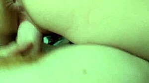 amateur wife rides reverse cowgirl, fingering her clit and ass