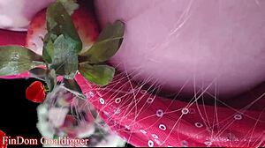 Food Porn with Glasses in Financial Domination Masturbation