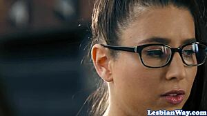 Spex lesbian scissoring with a computerized beauty in a hot storyline
