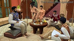 สาวเอสคอร์ตอินเดียในออร์กี้ร้อนกับน้ำเงี่ยน