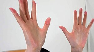 Wet female hands in japanese fetish scene