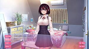 Schoolgirl Blowjob in Hentai Game