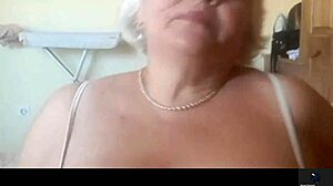 lady dalia touching herself while making a tasty salad for hubby.