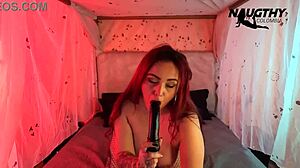 Redhead milf masturbation game