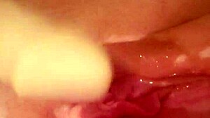 Horny housewife, how does that dildo feel inside?