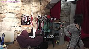 Amateur Hot Teen Dances Teasingly Backstage In POV