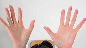 Wet female hands in japanese fetish scene