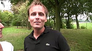 In Gina's casting, she bends over for blowjob