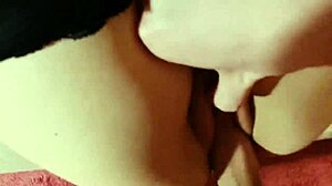 A teen girl with perfect ass gets creampie on the sofa after blowjob