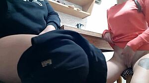 hey stepsisters, wanna masturbate together in the kitchen and cum twice while parents are next door?