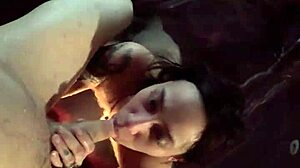 Small Tits Girl Sucks Man in Jacuzzi Pool