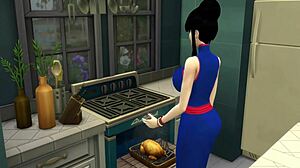 ドラゴンボールヘンタイ、えっと、ミルクエスポサが息子を毎日のアナルで罰する、おっと！