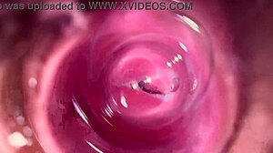 Camera zooms deep into Mia's creamy teen pussy, unbelievable!