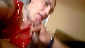 Blowjob queen Jamie Cummings shoves black dick in her mouth, loving those natural tits! 😍💦