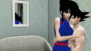 ドラゴンボールヘンタイ、えっと、ミルクエスポサが息子を毎日のアナルで罰する、おっと！