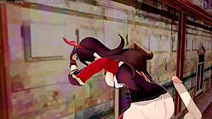 genshin amber gives aether sexual license in cowgirl