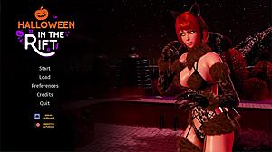 redhead caitlyn plays halloween fucking in the rift