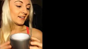 She's your gagged blonde secret in bondage