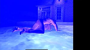 Poolside Night Encounter