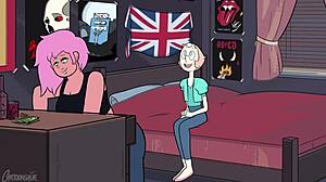 Not So Mystery Girl in New Cartoon Lesbian Action.