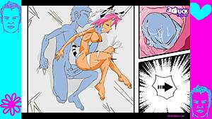 in ai-subeki part 5 the shemale activates fuck switch for threesome creampie