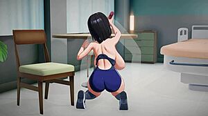 Гигантские сиськи Шизуку прыгают в жестком экшене! 🔥