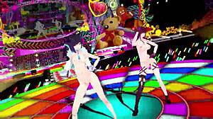 genshin impact mmd higher with ia, yelan, and kafka 😘 so hot