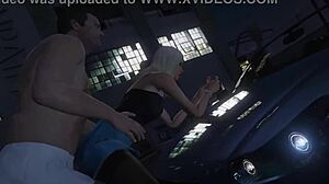 In GTA 5, Michael picks up another hooker for some car sex