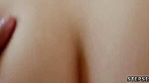 Blonde Teen Girl Tied Up and Duddy's Massage After Workout with Taboo Group POV