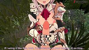 Cute Noelle gives blowjob in Genshin Impact POV scene