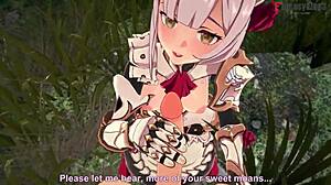 Cute Noelle gives blowjob in Genshin Impact POV scene