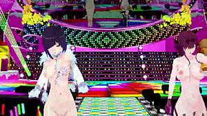 genshin impact mmd higher with ia, yelan, and kafka 😘 so hot