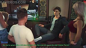 A Wife And Stepmother Play Game Together