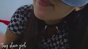 Young woman uses dildo for self-pleasure in usa