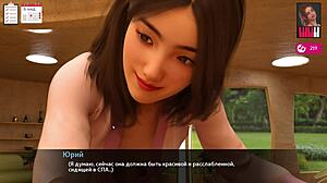 Guru Asia Pelacur Kasih Handjob Erotis di Gameplay Porn 3D Melody Bagian 13