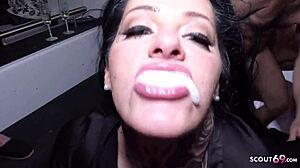 Ashley Cumstar ve Asia Nicki AO içe boşalma grup seks partisinde