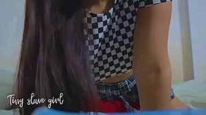 Young woman uses dildo for self-pleasure in usa