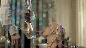 fellucia gives a perfect blowjob to an amateur, swallowing after facial