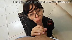 cute teen sucks monster cock intensely