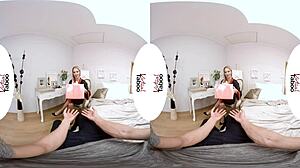 BLONDE with BIG TITS gives SPECIAL GIFT in POV