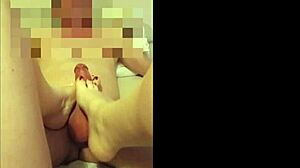 i am sexy hot milf giving awesome footjob with my toes and feet