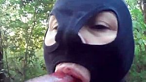 Female Slave Masturbates in Forest
