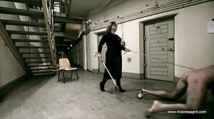 Damn, Mistress April dominates with elephant long cock in bondage!