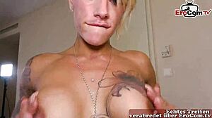 OMG, Check This Tattooed Busty German MILF Picked Up on the Street!