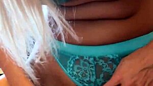 Wifebucket submission: my blonde wife in blue lace lingerie rides and sucks me dry
