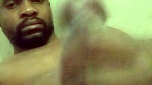 I masturbate the furious big black cock to cumshot