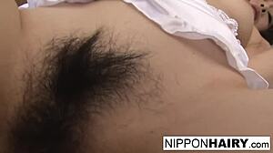 Japanese Teen's Tight Hairy Pussy Fingered Until She Squirts Hard